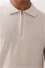Трикотажное поло с полузастежкой-молнией из 100% шерсти артикул 150597520