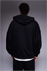 Премиум-худи из плотной ткани плотностью 400 г/м² черного цвета с экстремально большим капюшоном артикул 153493790