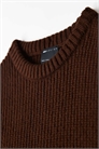 Сверхбольшой свитер с квадратным кроем и вязкой «рыбацкая резинка» коричневого цвета артикул 153712325