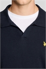 Свитер из хлопка средней плотности с длинными рукавами и воротником-поло артикул 156050691