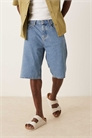 Шорты из джинсовой ткани свободного кроя артикул 140861598
