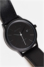 Мужские круглые аналоговые часы Bergen диаметром 40 мм с черным ремешком артикул 128268654