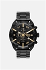 Мужской хронограф с шипами, часы из чёрной нержавеющей стали, dz4644 артикул 155712631