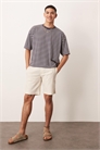 Шорты из смешанного льна с прямым кроем артикул 139561246