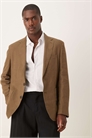 Блейзер из льна с зауженным кроем артикул 148814526