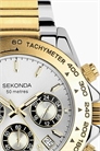Часы Sekonda с циферблатом диаметром 40 мм, круглые, двухцветные артикул 149072017