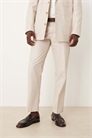 Брюки для костюма с прямым кроем из смеси хлопка и льна артикул 141531548