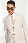 Приталенный пиджак из смешанного льна артикул 114174664