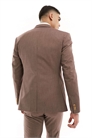 Приталенный пиджак коричневого цвета артикул 132359341