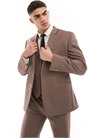 Приталенный пиджак коричневого цвета артикул 132359341