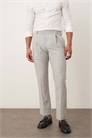 Брюки для костюма приталенного кроя из смеси льна и хлопка артикул 139586614
