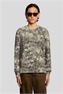 Свитер с круглым вырезом из средней плотности трикотажа с промышленным принтом артикул 156051210