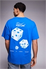 Футболка свободного кроя с принтом в виде игральных кубиков на спине артикул 151524057