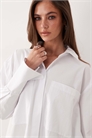 Рубашка из поплина с рукавами шириной в одну строку артикул 155697958