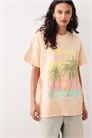 Футболка свободного кроя с принтом «Пляж на Бали» артикул 156367113