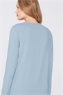 Топ с круглым вырезом и длинными рукавами из хлопка и модала артикул 156298797