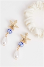 Серьги-капли с искусственными жемчужинами в виде морских звезд артикул 153723866
