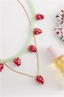 Ожерелье с подвесками в виде клубники из стеклянных бусин артикул 153723849