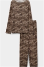 Длинная пижама с принтом в виде животных артикул 156299068