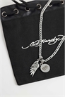 Колье с двумя подвесками в виде ангельских крыльев артикул 154273714