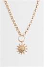 Колье с массивной цепочкой и подвеской в виде солнца артикул 155670907