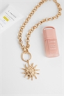 Колье с массивной цепочкой и подвеской в виде солнца артикул 155670907