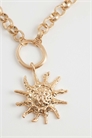 Колье с массивной цепочкой и подвеской в виде солнца артикул 155670907