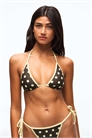 Топ бикини в горошек с треугольными чашками артикул 156367067