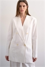 Льняной воротник на блейзере артикул 150555159