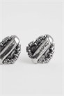 Сережки-гвоздики в форме сердца с зазубринами артикул 154273712