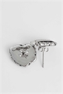 Сережки-гвоздики в форме сердца с зазубринами артикул 154273712
