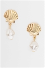 Серьги из морских ракушек с искусственными жемчужинами артикул 154889991