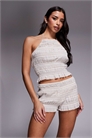 Эксклюзивные микро-шорты с рюшами из ткани с высоким содержанием хлопка co-ord артикул 153488873