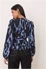 Блузка с запахом и абстрактным принтом артикул 143724747