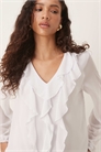 Блузка с воланами из тканого материала артикул 148479615