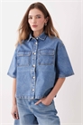 Рубашка из денима артикул 151637809
