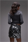Мини-юбка с разноцветными пайетками артикул 150429331
