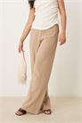 Брюки свободного кроя с прямыми брючинами из льна артикул 140311368