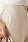 Брюки свободного кроя с прямыми брючинами из льна артикул 139958193