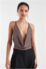 Топ с открытой спиной и широкими бретелями артикул 151021358
