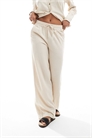 Брюки из смешанного льна с широкими брючинами co-ord артикул 134087331