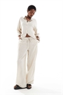 Брюки свободного кроя из смешанного льна co-ord артикул 133450472