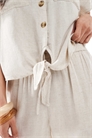 Рубашка из смешанного льна с завязками спереди co-ord артикул 144018406
