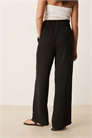 Брюки с широкими брючинами, имитирующие льняной материал, с завышенной талией артикул 140698856