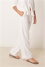 Брюки из смешанного льна с широкими брючинами и завязкой на талии co-ord артикул 139103761