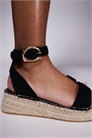 Двухкомпонентные сандалии из льна в стиле эспадриль артикул 139076078