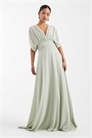 Макси-платье из плиссированного шифона для подружки невесты артикул 153113239
