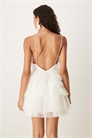 Мини-платье с воланами и вырезом артикул 149768696