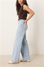 Джинсы с высокой талией и широкими брючинами артикул 139983204