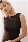 Топ без рукавов с лодочным вырезом от Annie артикул 149275986